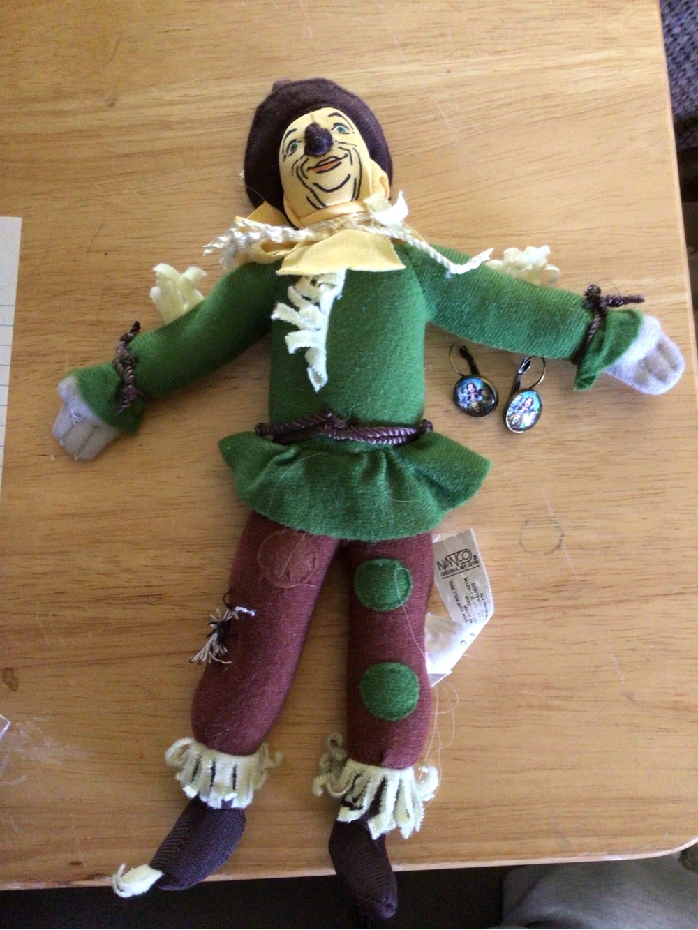 Source Unknown Green & Brown Scarecrow Plush Doll